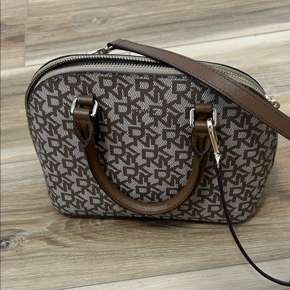 Dkny Handbags - DKNY Brown Patterned Crossbody Bag